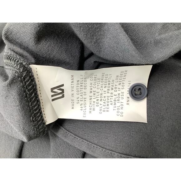 VRST Men's Medium Graphic Charcoal Refined Knit Button Down Shirt Preppy I12-12 - Picture 9 of 10